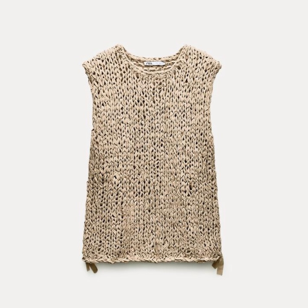 Zara Ribbon knit top - Picture 3 of 7
